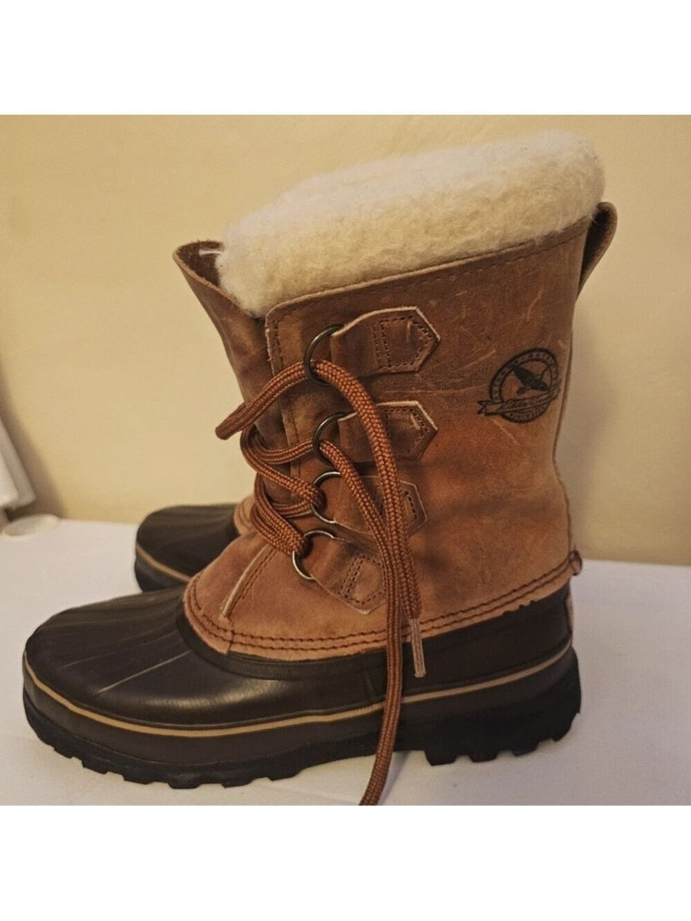 Sorel Boots Women’s Alpine Winter Brown Leather Insulated Faux Fur Ski Snow - Picture 2 of 11